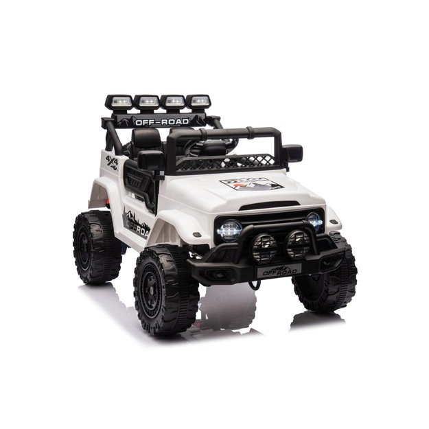 Vienvietis elektrinis džipas vaikams OFF ROAD CLIMBER, baltas