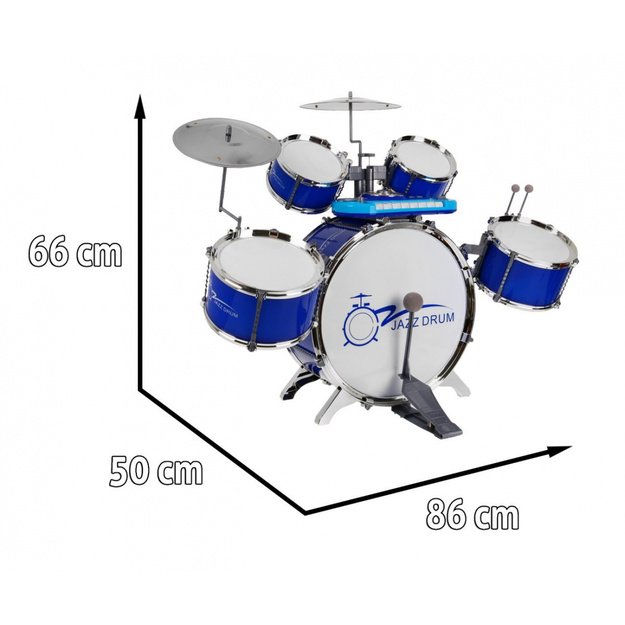 Interaktyvus muzikos instrumentų rinkinys vaikams, mėlynas