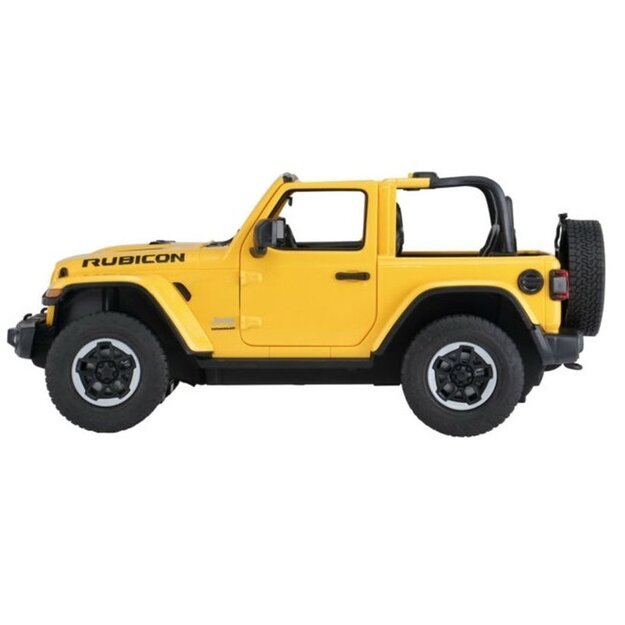 Nuotoliniu būdu valdomas Jeep Wrangler Rubicon visureigis 1:14, geltonas