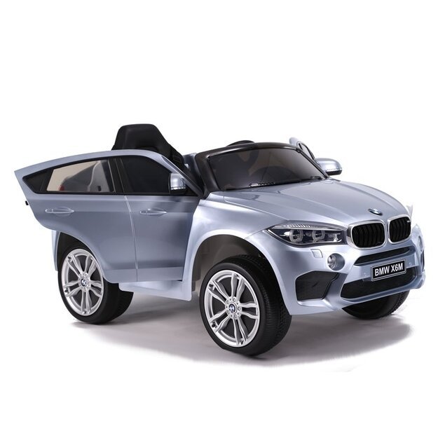 Elektromobilis vaikams BMW X6, sidabrinis lakuotas