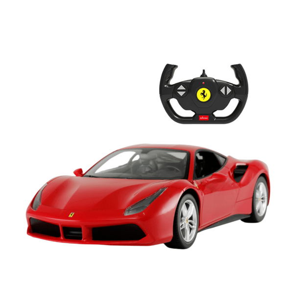 Nuotoliniu būdu valdomas  Ferrari 488 GTB automobilis 1:14 Rastar, raudonas