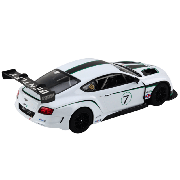 Nuotoliniu būdu valdomas sportinis Bentley Continental GT3 automobilis 1:14, baltas