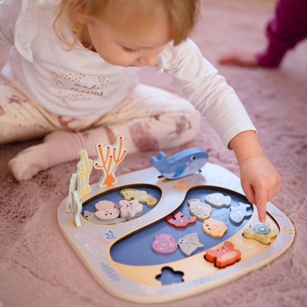 Medinis Montessori žuvų gaudymo žaidimas, TOOKY TOY