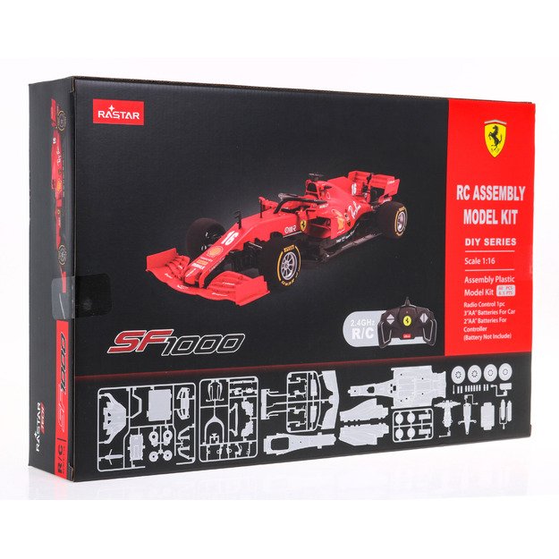 Nuotoliniu būdu valdomas sportinis Ferrari SF1000 automobilis 1:16, raudonas 