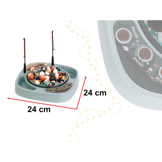 Elektrinis žvejybos žaidimas su garso efektais, mėlynas, 27vnt.