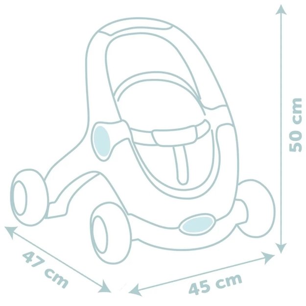 Vaikiškos vaikštynės, vežimėlis ir lėlės kėdutė 3in1, SMOBY