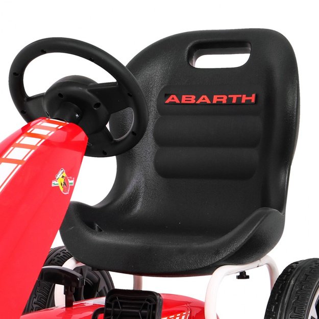 Pedalais minamas kartingas vaikams Abarth, raudonas