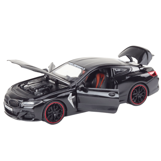 Metalinis sportinis automobilis 1:24, juodas