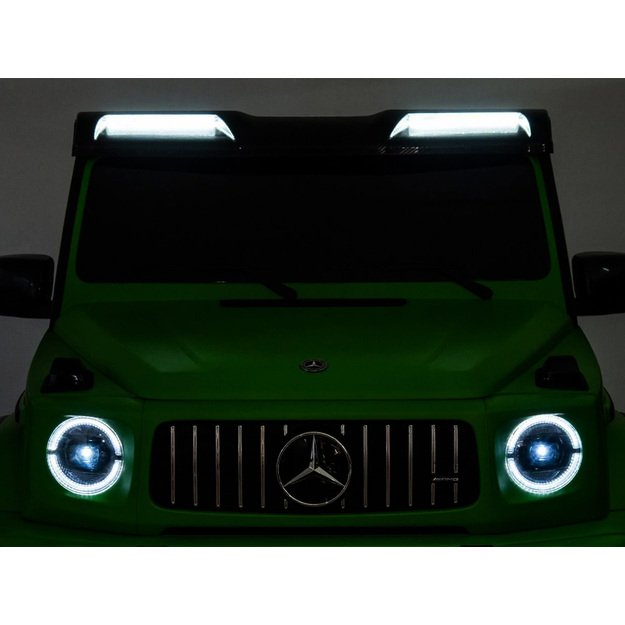 Dvivietis elektrinis džipas vaikams Mercedes G Class 63 AMG 4x4, žalias