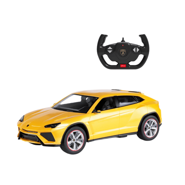 Nuotoliniu būdu valdomas Lamborghini Urus automobilis, geltonas 