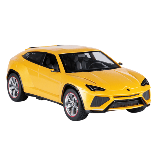 Nuotoliniu būdu valdomas Lamborghini Urus automobilis, geltonas 