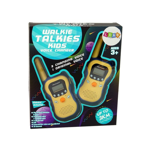 Vaikiškos radijo stotelės Walkie Talkies, geltonos 