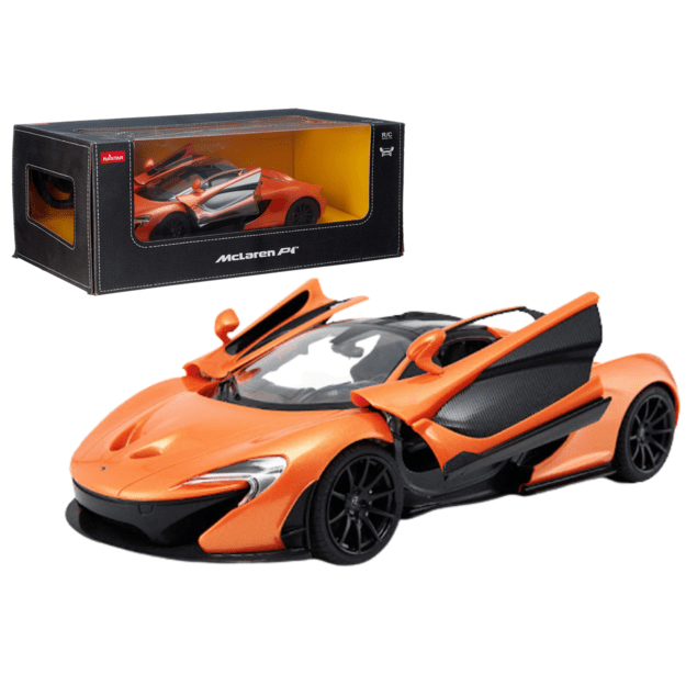 Nuotoliniu būdu valdomas Mclaren P1 automobilis, oranžinis