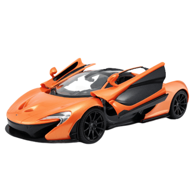 Nuotoliniu būdu valdomas Mclaren P1 automobilis, oranžinis