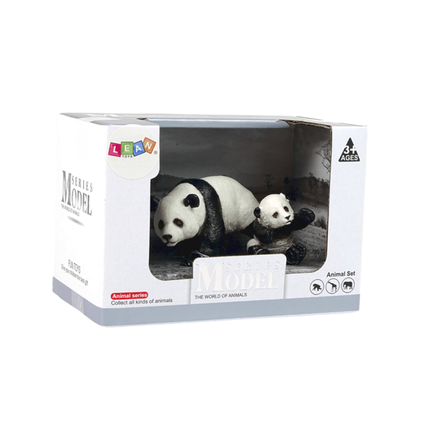 Figūrėlių rinkinys, panda su jaunikliu