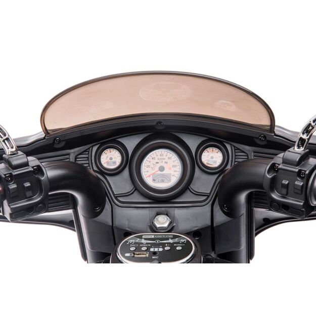 Triratis elektrinis motociklas vaikams Goldwing NEL-R1800GS, juodas