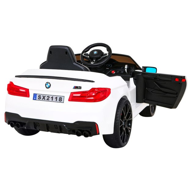 Vienvietis elektromobilis vaikams BMW M5 DRIFT, baltas