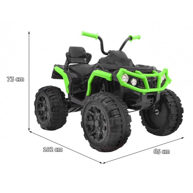 Vienvietis elektrinis keturratis vaikams Quad ATV , žalias