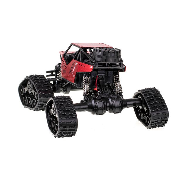 Nuotoliniu būdu valdomas „Rock Crawler" visureigis 2in1, raudonas