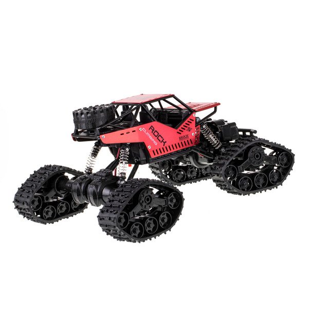 Nuotoliniu būdu valdomas „Rock Crawler" visureigis 2in1, raudonas