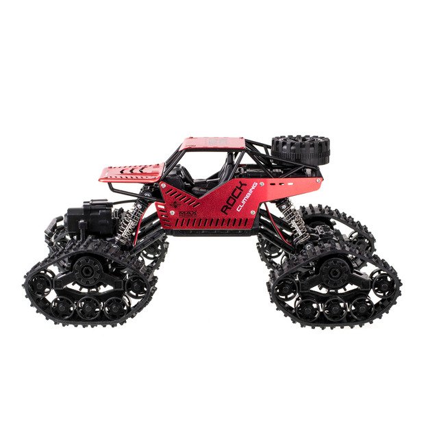 Nuotoliniu būdu valdomas „Rock Crawler" visureigis 2in1, raudonas