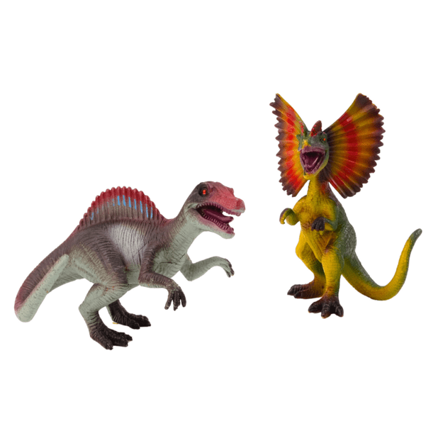 Dinozaurų Spinosauro ir Dilophosauro figūrėlių rinkinys 2 vnt.