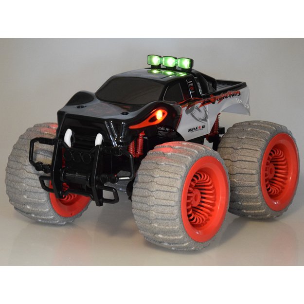 Milžiniškas RC monstras 4x4 su Drift funkcija, juodas