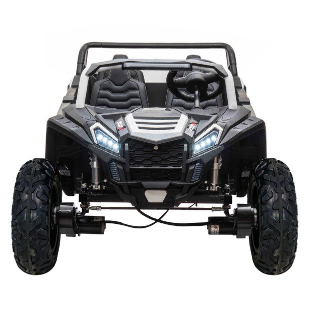 Keturvietis elektrinis bagis vaikams ATV RACING UTV2000, baltas