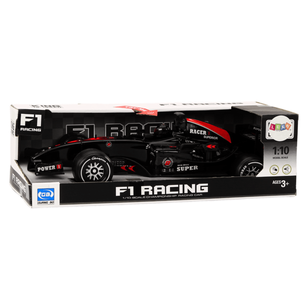 Žaislinis sportinis F1 automobilis 1:10, juodas