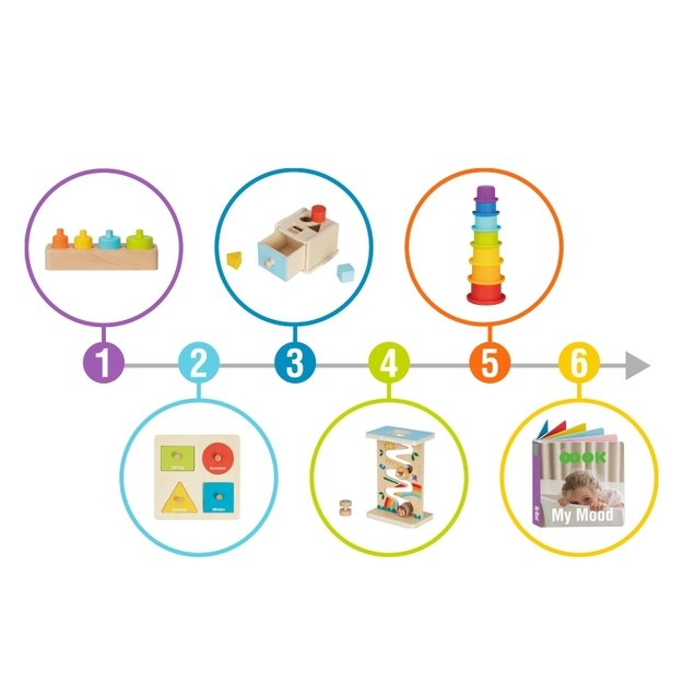 Lavinamoji Montessori dėžutė 6in1, 13-15 mėn, Tooky Toy