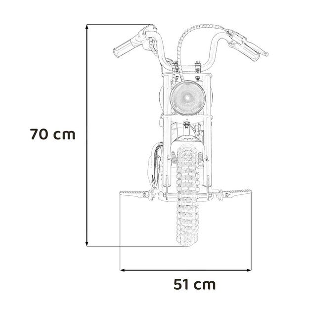 Vaikiškas elektrinis motociklas SPEED, juodas