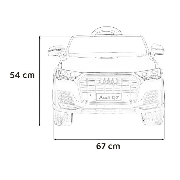 Vienvietis elektromobilis Audi Q7 Facelift, baltas