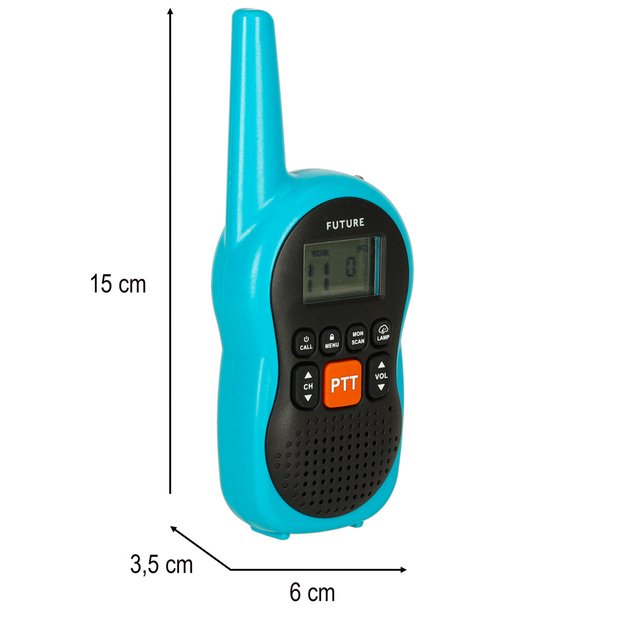 Vaikiškos racijos Walkie Talkie 3 km, 2 vnt.