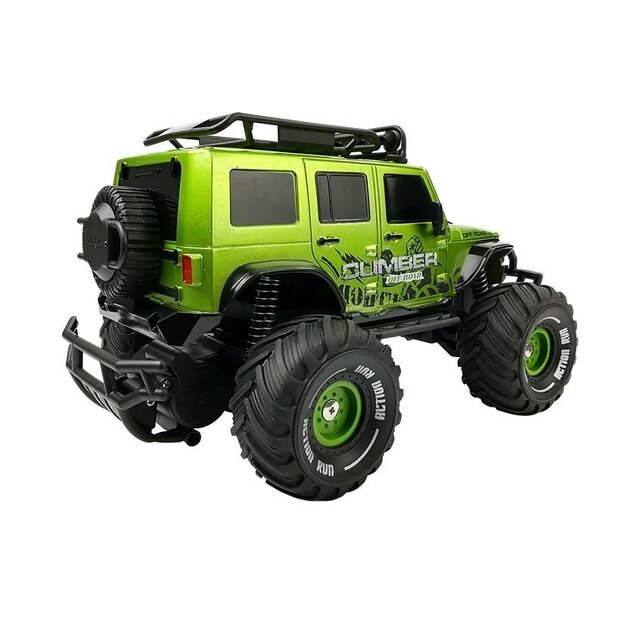 Nuotoliniu būdu valdomas Off-road Jeep, žalias