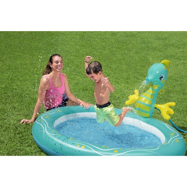 Pripučiamas baseinas Seahorse Sprinkler, 188x160x86 cm, Bestway 53114