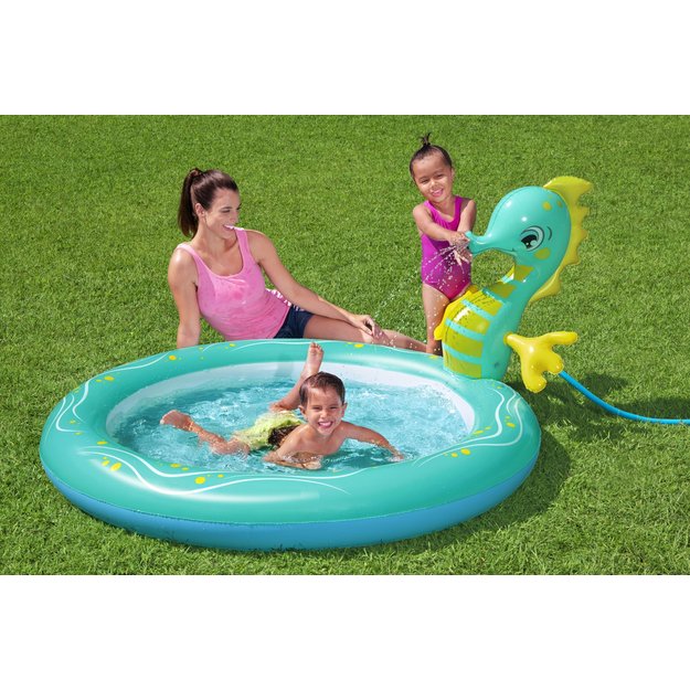 Pripučiamas baseinas Seahorse Sprinkler, 188x160x86 cm, Bestway 53114