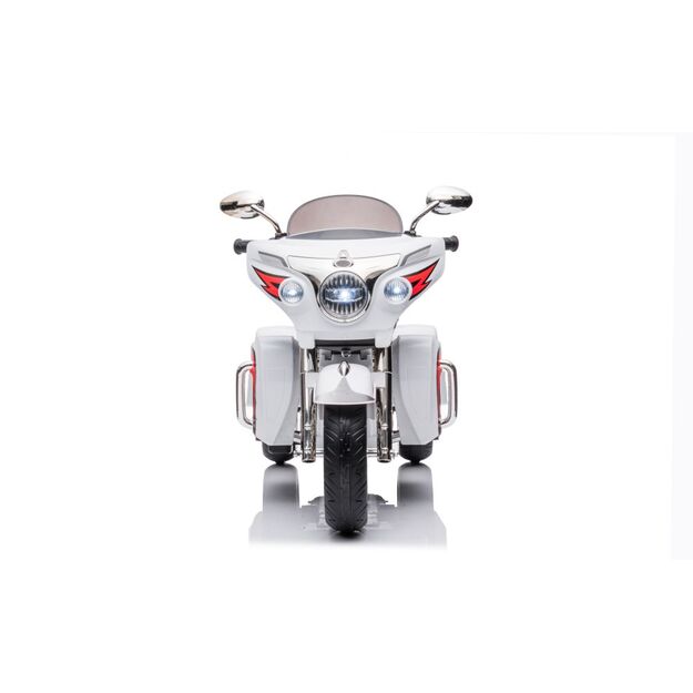 Triratis elektrinis motociklas vaikams Goldwing NEL-R1800GS, baltas