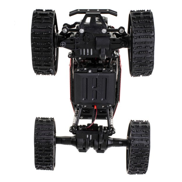 Nuotoliniu būdu valdomas „Rock Crawler" visureigis 2in1, juodas