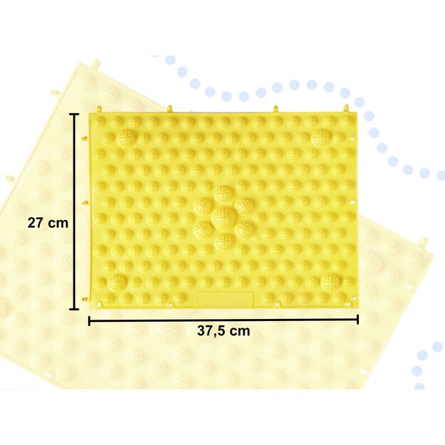 Jutiminis masažo kilimėlis, geltonas