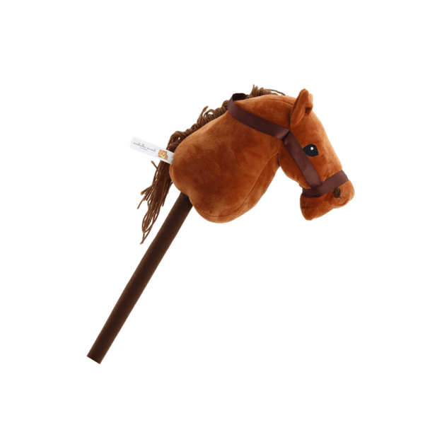 Pliušinė arklio galva ant lazdos „Hobby Horse“, rudas