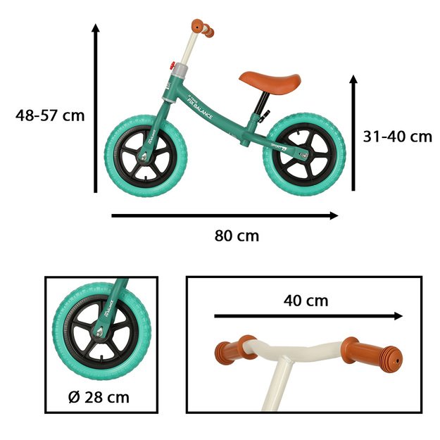 Balansinis dviratis vaikams, turkio spalvos, Trike Fix Balance