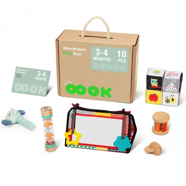 Lavinamoji Montessori dėžutė 6in1, 3-4 mėn, Tooky Toy