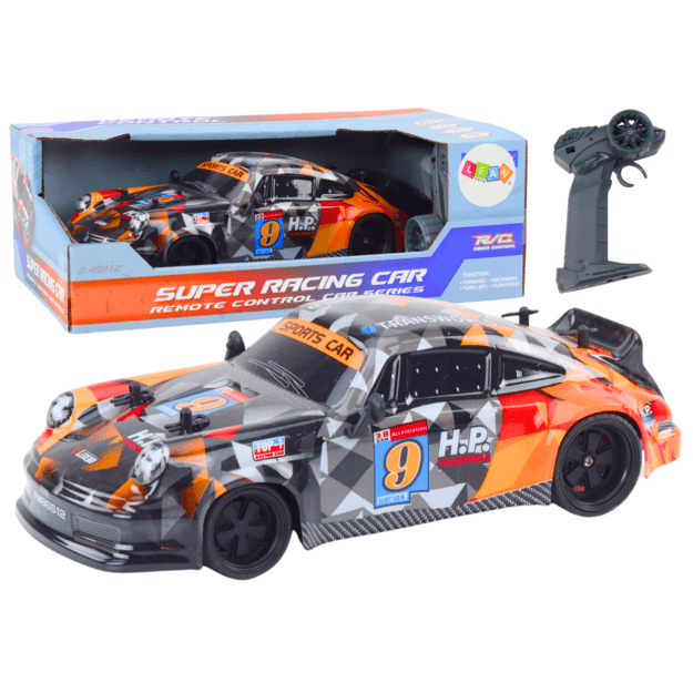 Nuotoliniu būdu valdomas drift automobilis 1:18, oranžinis