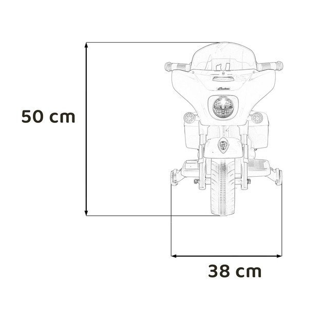 Vaikiškas elektrinis motociklas Chopper INDIAN, mėlynas