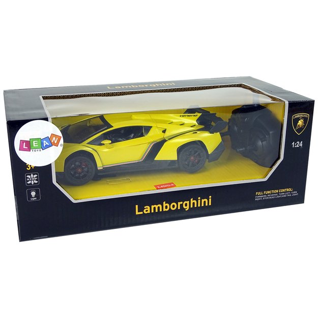 Nuotoliniu būdu valdomas Lamborghini Veneno, geltonas 