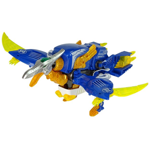 Transformeris dinozauras Dinobots 2in1 su šaudymo funkcija, mėlynas