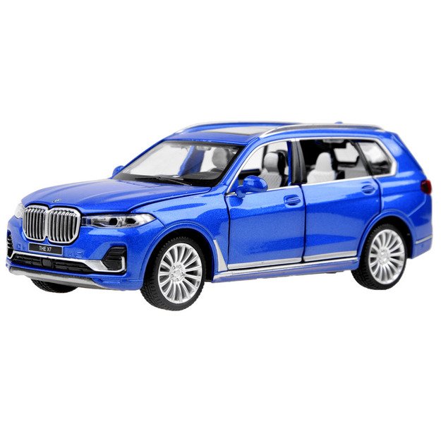 Metalinis automobilio modeliukas BMW X7, mėlynas