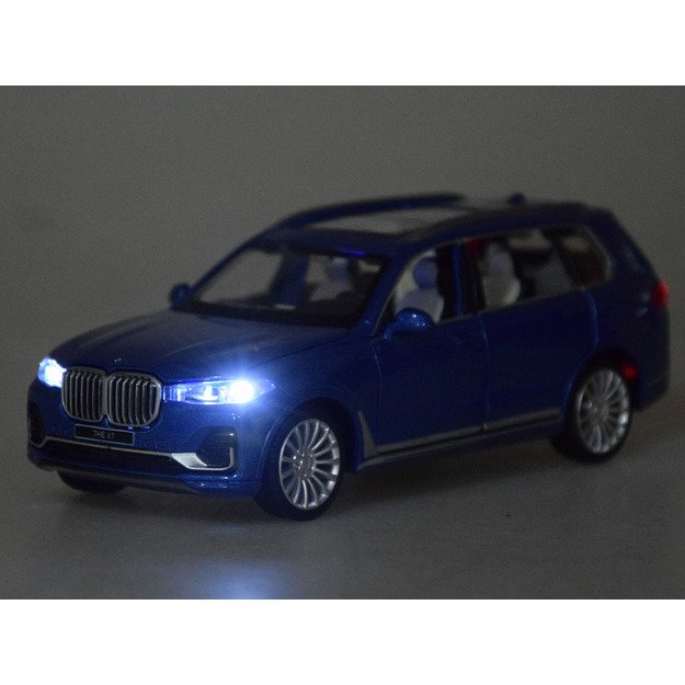 Metalinis automobilio modeliukas BMW X7, mėlynas