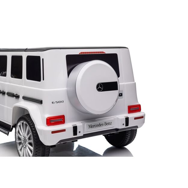 Vienvietis elektromobilis vaikams Mercedes G500 4x4, baltas