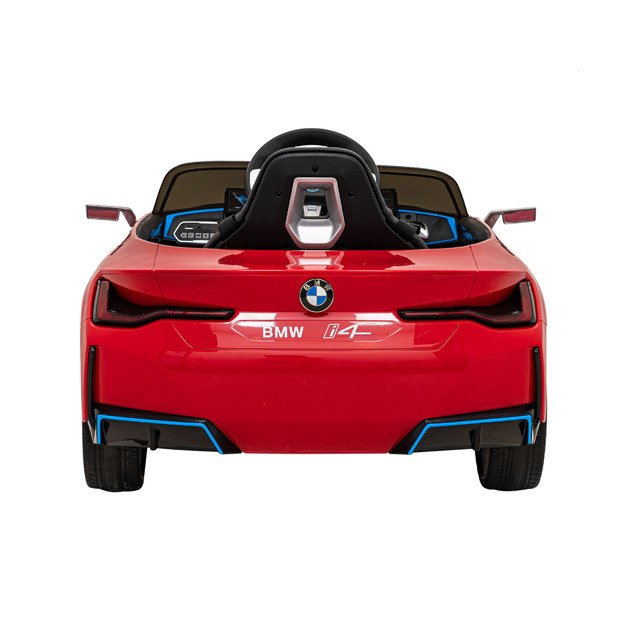 Vienvietis elektromobilis BMW I4, raudonas